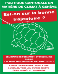 Seminaire: Politique cantonale en matière de climat Genève - Est-on sur la bonne trajectoire ?